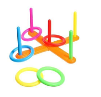 Іграшка Кільцеброс Хрест 5 штирів, 5 кілець  у сітці  YT3246D