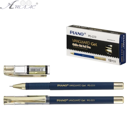 Ручка гелева Piano Vanguard 0,5 мм синя РG-223