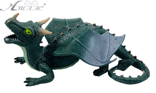 Игрушка Силиконовая тянучка Дракон большой Зеленый темный 22см 12533 Игрушка Силиконовая тянучка Дракон большой Зеленый темный 22см 12533