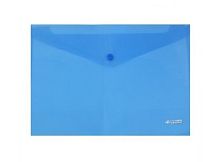 Папка на кнопке А4 4Office прозрачная цвета микс  4-208