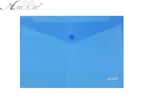 Папка на кнопці А4 4Office прозора кольору мікс  4-208