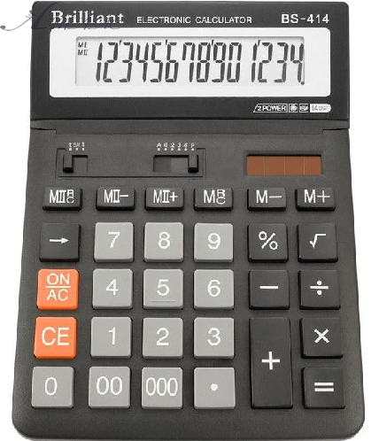 Калькулятор Brilliant BS-414 настольный 12разр. 2памяти 146 х 197мм Калькулятор Brilliant BS-414 настольный 12разр. 2памяти 146 х 197мм