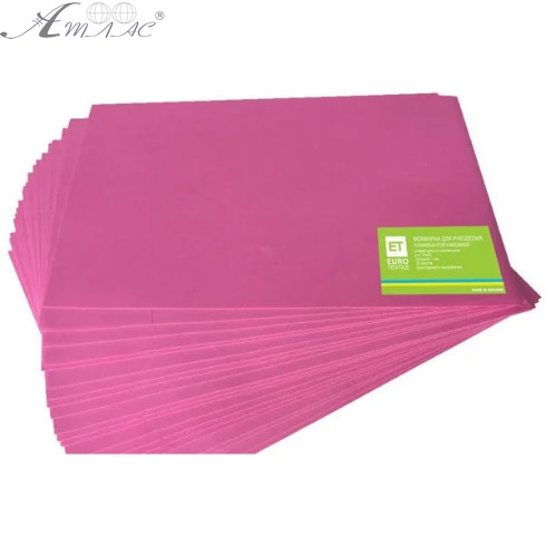 Фоамиран Розовый цветная пористая резина А4 7711 Фоамиран Розовый цветная пористая резина А4 7711