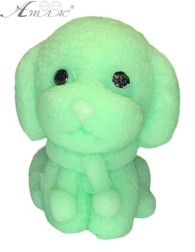 Игрушка Силиконовая собака Цветная зеленая 6см 17727 Игрушка Силиконовая собака Цветная зеленая 6см 17727