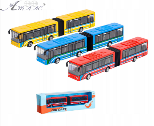 Іграшка Автобус Die-Cast Гармошка мікс кольорів 18 см  1210-1D45