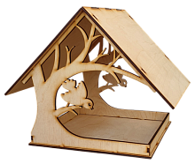 Кормушка № 3 с птичкой на дереве 28 х 22.5 х 23 см тм.Атлас  AS-4275