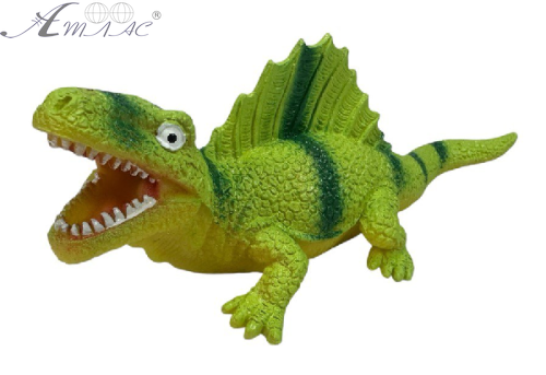 Іграшка силіконова антистрес, Динозавр зелений з хребтом 15см  03330