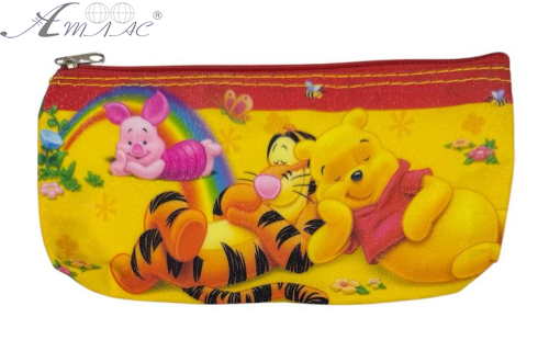 Пенал шкільний Мультяшний мікс Вінні Пух на 1 відділення 07518 Пенал шкільний Мультяшний мікс Вінні Пух на 1 відділення 07518