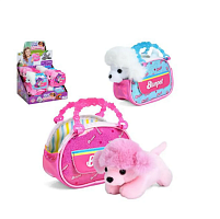 Игрушка Мягкая Собачка в сумке 16 см цвета микс  06544