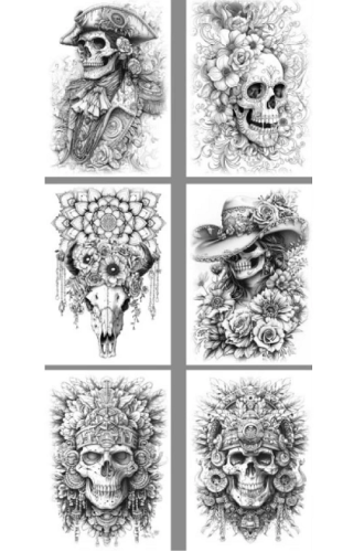 Раскраска Интегральная ASH Skull А 4  8 листов  24172 фото 2