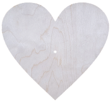 Основа для часов из фанеры 4 мм № 7 Сердце 37 x 37 см AS-4556, В-0169