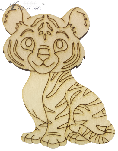 Фигурка фанерная - Тигр № 3 малыш сидит 6 х 8 см AS-4538 Фигурка фанерная - Тигр № 3 малыш сидит 6 х 8 см AS-4538