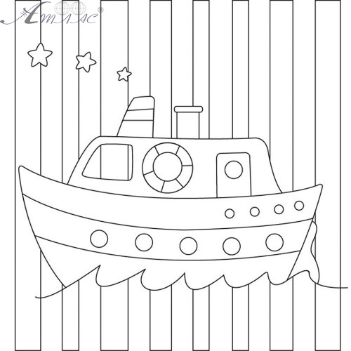 Полотно з контуром Човник на підрамнику 20 х 20 см 950385 Полотно з контуром Човник на підрамнику 20 х 20 см 950385