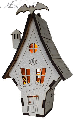 Будиночок з підсвічуванням № 17/2 світло - Повільне трикольорове перемикання, сенсорний вимикач, МДФ AS-5527, Е-026 фото 4 Будиночок з підсвічуванням № 17/2 світло - Повільне трикольорове перемикання, сенсорний вимикач, МДФ AS-5527, Е-026 фото 4