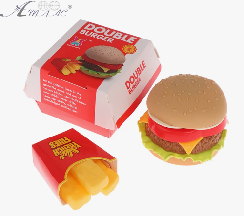 Игрушка Пирамида пластиковая Гамбургер 10 х 10 см XJ326Y-115 Игрушка Пирамида пластиковая Гамбургер 10 х 10 см XJ326Y-115