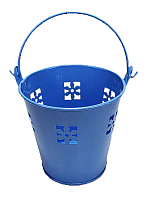 Відерце Декоративний метал 9,5 х 9,5см Диз № 5 проріз квітка Синє  13667