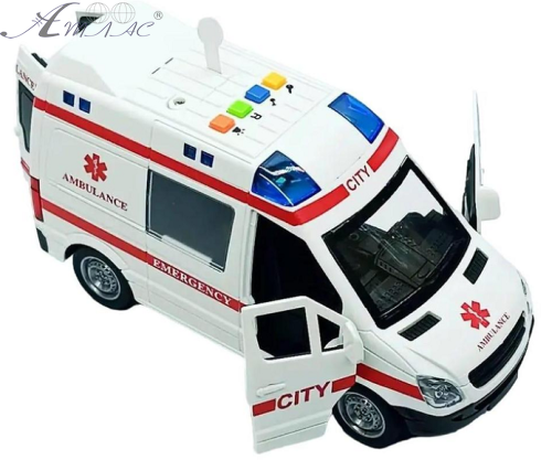 Модель Скорая Помощь инерционная + звук  WY590E фото 2