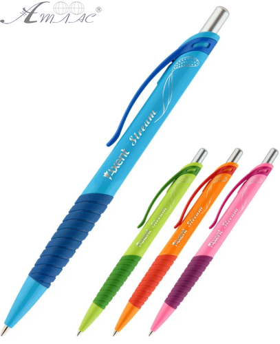 Ручка кулькова Axent Stream 0,7 мм кольорова автомат AB1077-А Ручка кулькова Axent Stream 0,7 мм кольорова автомат AB1077-А