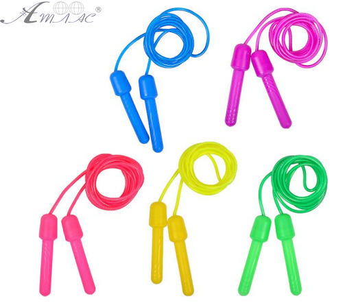 Скакалка пластиковая цветная длинна 2,75 м  17531