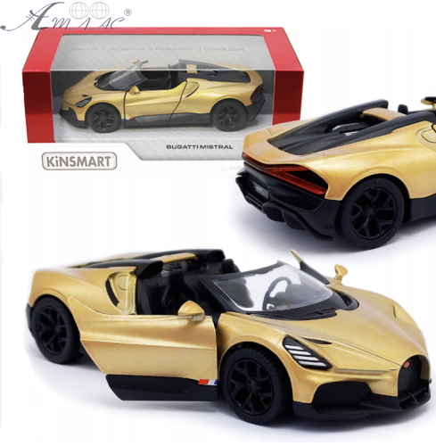 Машинка Kinsmart Bugatti Mistral кабріо метал інерція KT5480W фото 2 Машинка Kinsmart Bugatti Mistral кабріо метал інерція KT5480W фото 2