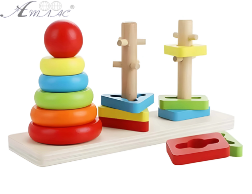 Игрушка Деревянная Пирамидка развивающая Три Дубка  MD1321 В