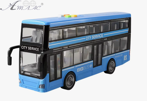 Іграшка Автобус Shuttle Bus Синій 2х поверховий двері світло звук 28 см WY912В Іграшка Автобус Shuttle Bus Синій 2х поверховий двері світло звук 28 см WY912В