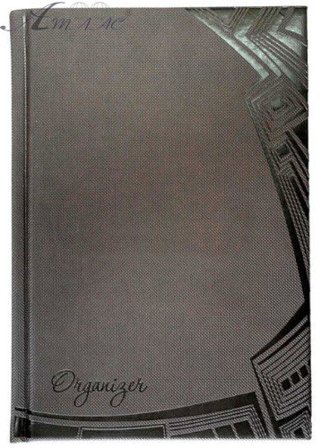 Блокнот Б А5 шкірзамінник, рельєфні квадрати, колір темний, однотонний WB-5257