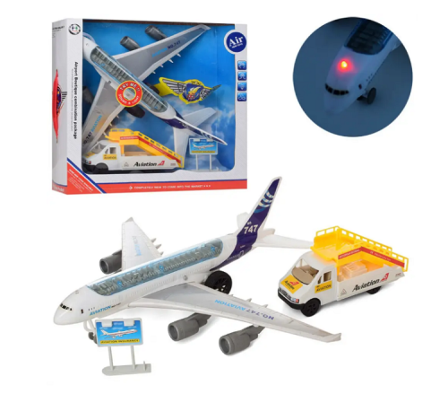 Игрушка Набор Аэропорт самолет с трап-машиной в коробке 747-30А Игрушка Набор Аэропорт самолет с трап-машиной в коробке 747-30А
