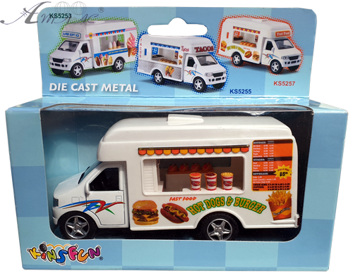 Машинка модель Kinsfun, Fast Food Truck KS5257W Машинка модель Kinsfun, Fast Food Truck KS5257W