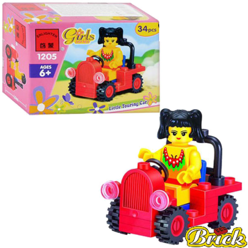 Игрушка Конструктор Brick Маленький туристический автомобиль 34 детали 1205 Игрушка Конструктор Brick Маленький туристический автомобиль 34 детали 1205