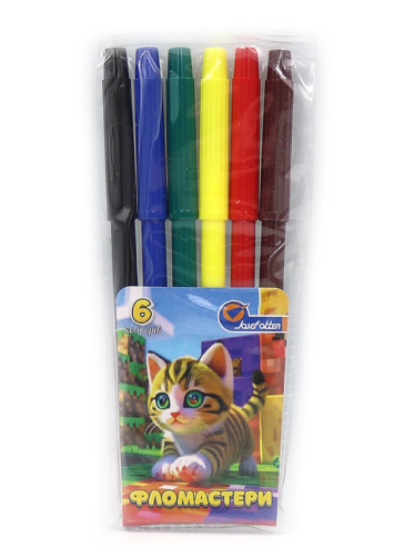 Фломастеры Josef Otten 6 цветов Кошечка  828В-6