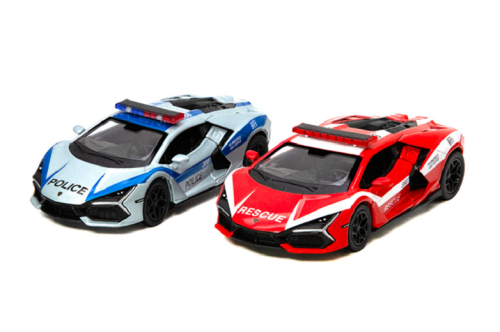 Машинка Kinsmart Lamborghini Revuelto Police/ Firefighter Edition металл KT5459WPR Машинка Kinsmart Lamborghini Revuelto Police/ Firefighter Edition металл KT5459WPR