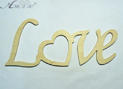 Дерев'яне Слово "LOVE" із серцем 0464 Дерев'яне Слово "LOVE" із серцем 0464