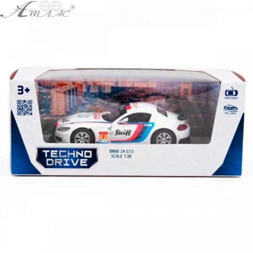 Машинка Techno Drive BMW Z4 GT3 білий 250255 фото 3 Машинка Techno Drive BMW Z4 GT3 білий 250255 фото 3