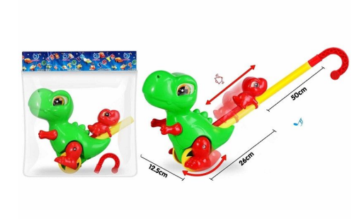 Игрушка Каталка Динозавр пластик 26 см 0536 фото 2 Игрушка Каталка Динозавр пластик 26 см 0536 фото 2
