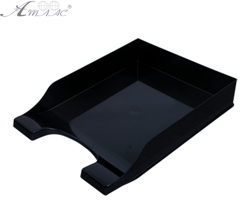 Лоток пластиковий для паперу горизонтальний "Симетрія" чорний 80803 Лоток пластиковий для паперу горизонтальний "Симетрія" чорний 80803