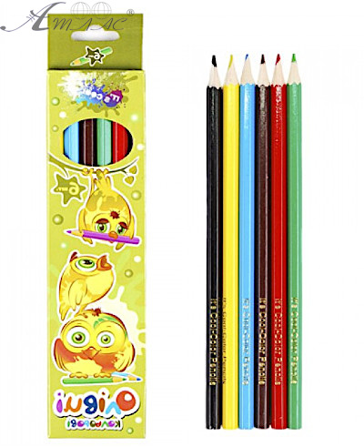 Карандаши цветные It's Cool 6 цветов 215/6BL Карандаши цветные It's Cool 6 цветов 215/6BL