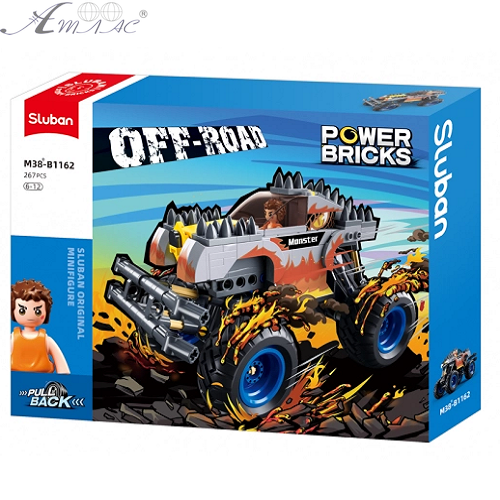 Игрушка Конструктор Sluban Off-Road Внедорожник - Инерционный 267 деталей M38-B1162 Игрушка Конструктор Sluban Off-Road Внедорожник - Инерционный 267 деталей M38-B1162