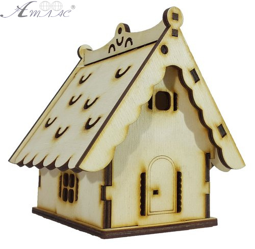 Домик № 16 Шкатулка с открывающейся крышей 8 х 10 х 10 см AS-4265, F-0145 Домик № 16 Шкатулка с открывающейся крышей 8 х 10 х 10 см AS-4265, F-0145