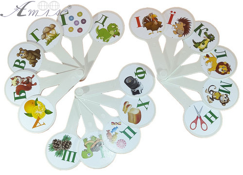 Веер с картинками - Украинская азбука AS-0012, К-5378 Веер с картинками - Украинская азбука AS-0012, К-5378