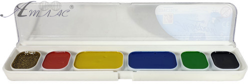 Акварель набор Луч "Престиж" зол.+ серебро   6цветов фото 2